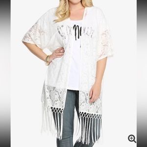 Torrid Floral Lace Tassel Kimono 0/1